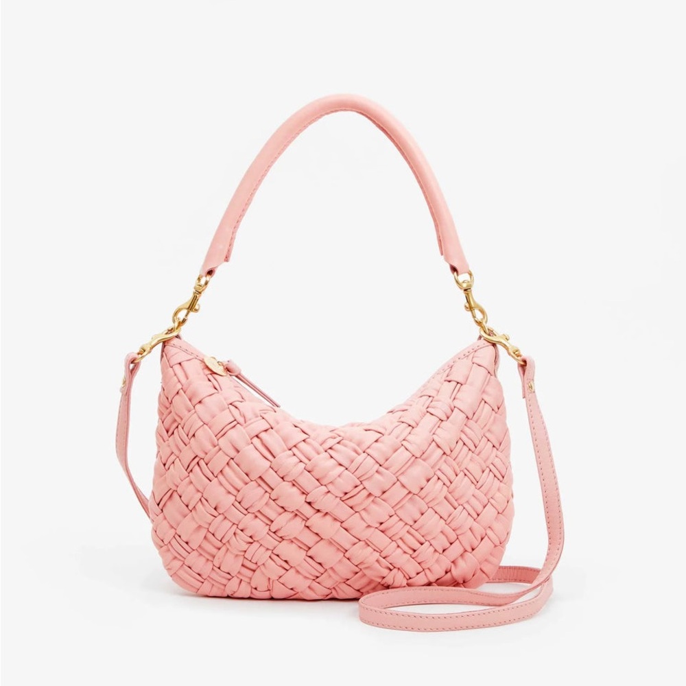 Clare V Petit Moyen in Blush Puffy Leather